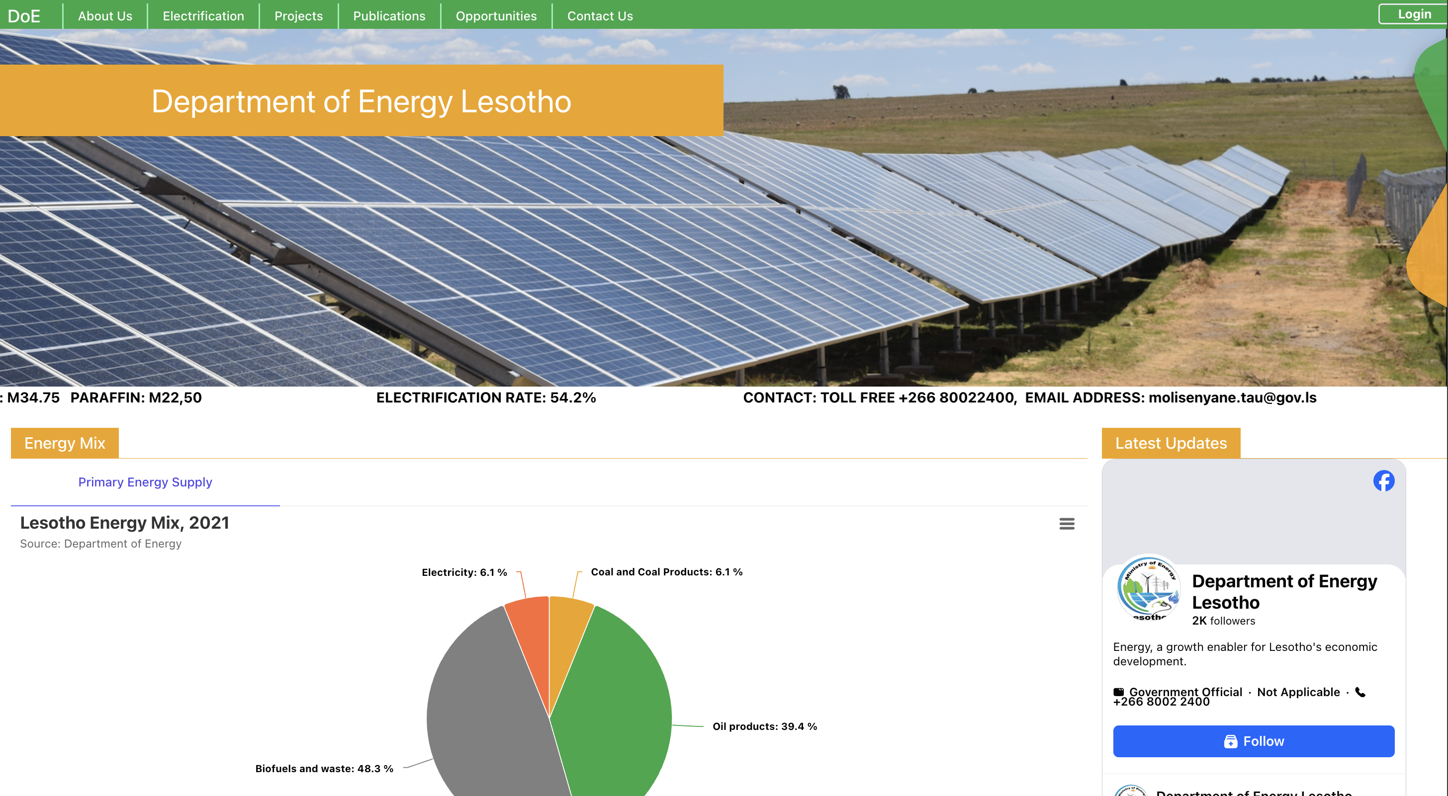 Lesotho Energy Management Information System